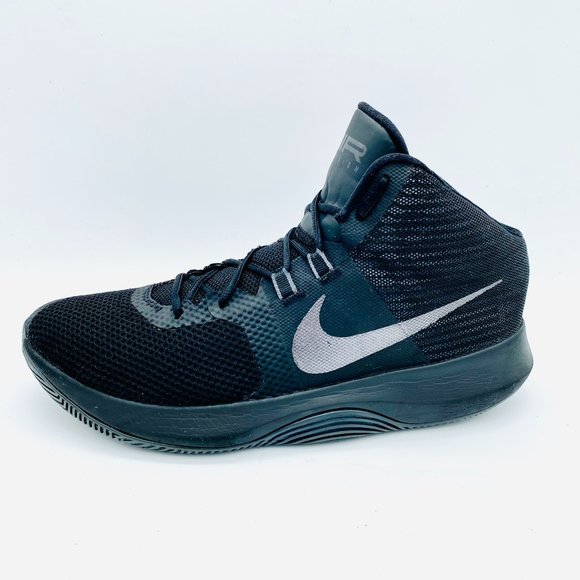 Nike Mens Air Precision NBK ‘Black Gray’ Basketball Shoes 898452-001 Size 10 - Picture 1 of 10